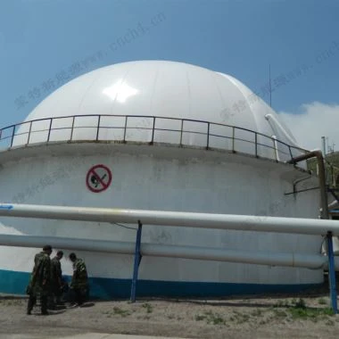 Tangki Penyimpanan Biogas Membrane Atas Atap Ganda